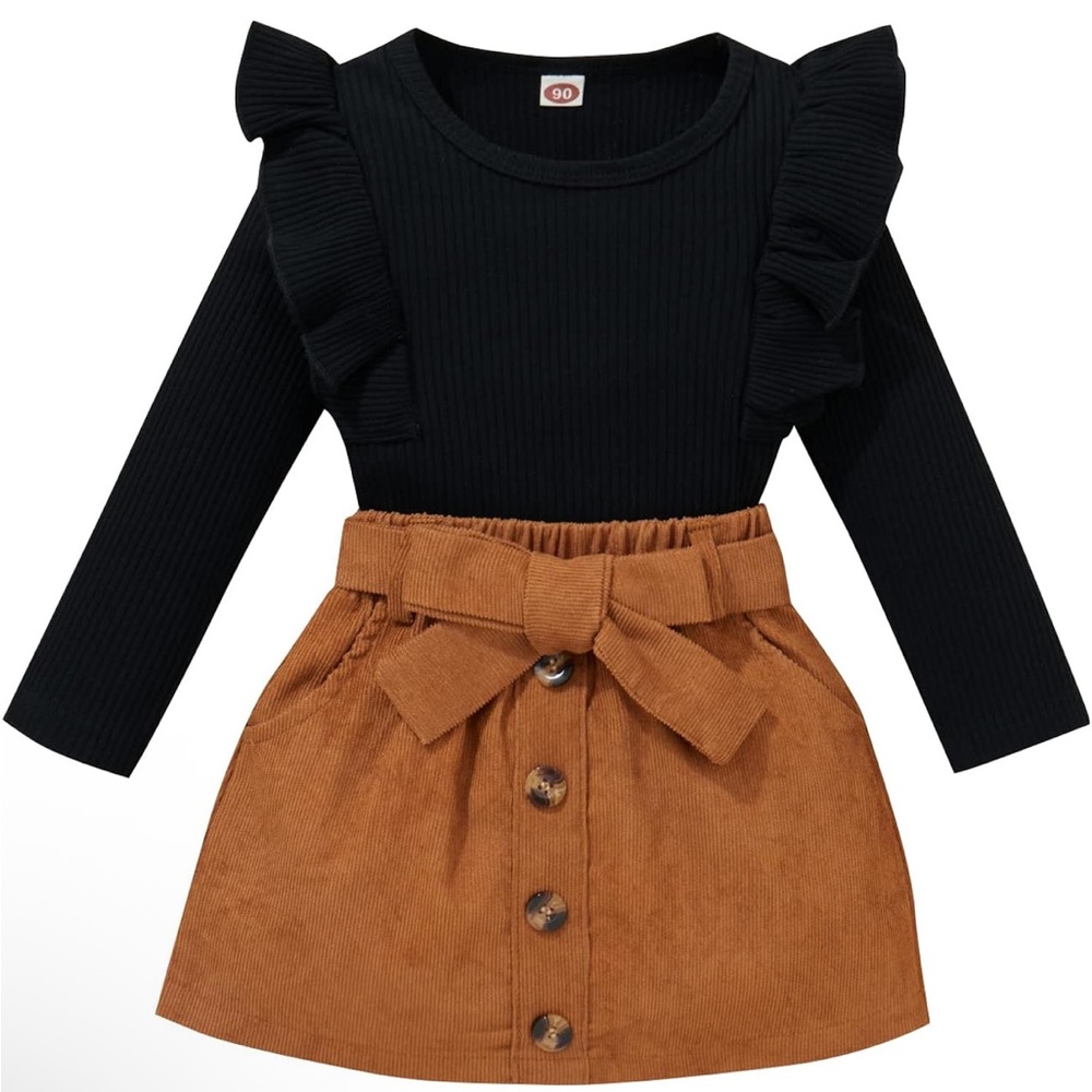 🦄EUC Girls 3/4T Chic Top/Skirt Set
